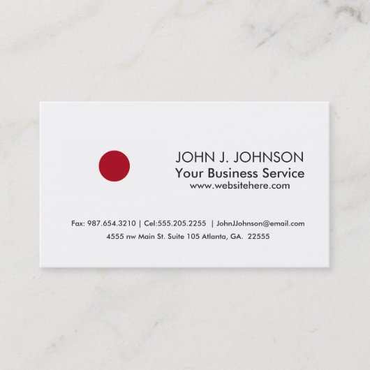 Japanse vlag visitekaartje (Voorkant)