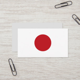 Japanse vlag visitekaartje