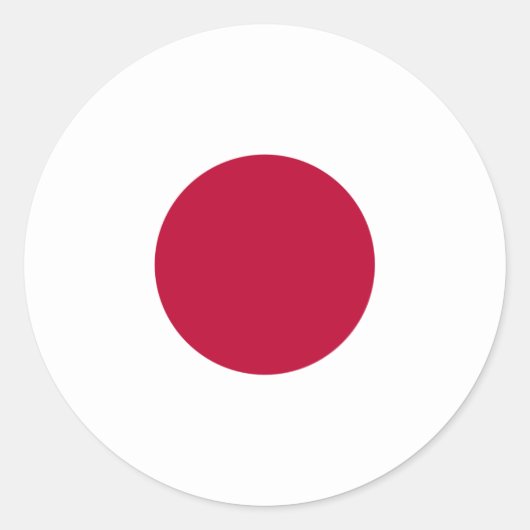 Japanse vlag, vlag van Japan Ronde Sticker (Voorkant)