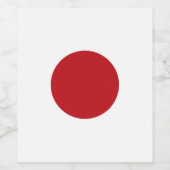Japanse vlag wijn etiket (Enkel label)