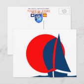 Japanse vlag zeilboot Japan Nautisch Briefkaart (Voorkant / Achterkant)