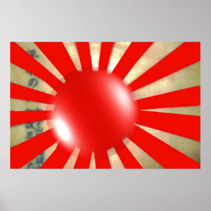 Japanse Vlagbubble Poster