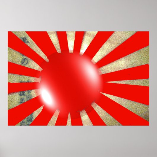 Japanse Vlagbubble Poster (Voorkant)