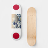 Japanse vlaggen met Hokusai-golf Skateboard (Voorkant)