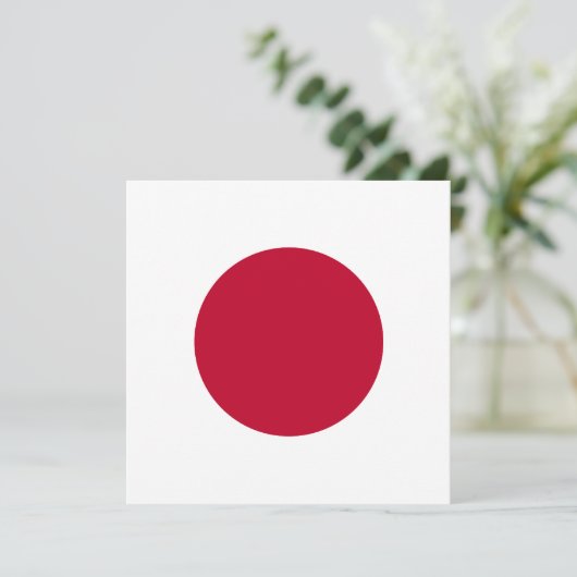 Japanse vlaggenuitnodiging kaart (Staand voorkant)
