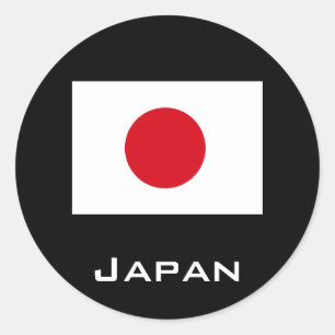 Japanse vlagroundstickers ronde sticker