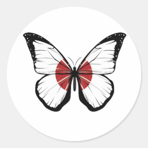 Japanse vlagvlag ronde sticker