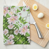 Japanse vleugelbloemen - theedoek (Quarter Fold)