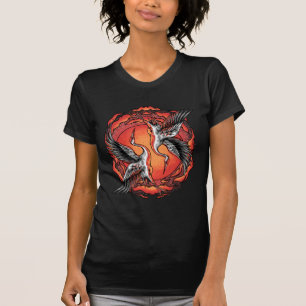 Japanse vliegende gevechtskraanvogels Aziatische K T-shirt