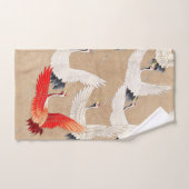Japanse vliegende kranen bad handdoek (Handdoek)