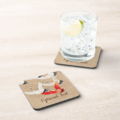 Japanse vliegende kranen bier onderzetter (Rechterzijde)