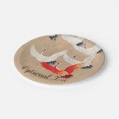 Japanse vliegende kranen papieren bordje (Gekanteld)