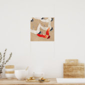 Japanse vliegende kranen poster (Keuken)