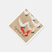 Japanse vliegende kranen servet (Hoek)