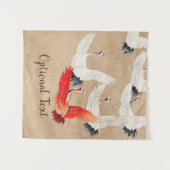 Japanse vliegende kranen wandkleed (Voorkant (horizontaal))