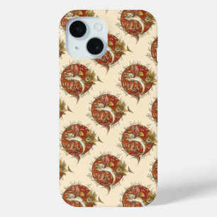 Japanse Vliegende Vis en Bamboebladeren Vintage Ku iPhone 15 Case