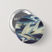  Japanse vliegende vis in de oceaan, Japonisme Ronde Button 5,7 Cm (Voorkant /achterkant)