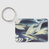 Japanse vliegende vis in de oceaan, Japonisme Sleutelhanger (Achterkant)