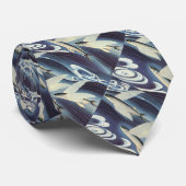  Japanse vliegende vis in de oceaan, Japonisme Stropdas (Opgerold)