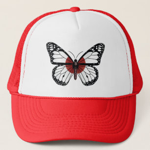 Japanse vlinder monarch vlag trucker pet