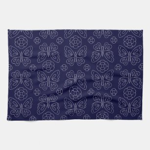 Japanse vlinder Sashiko Tea Towel Theedoek
