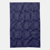 Japanse vlinder Sashiko Tea Towel Theedoek (Verticaal)