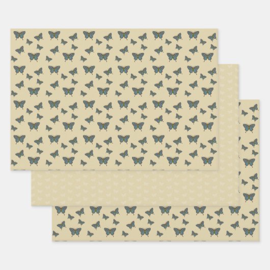 Japanse Vlinder Staart Inpakpapier Set Vel (Set)