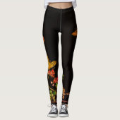 JAPANSE VLINDERS EN BLOEMEN GEDRUKTE LEGGINGS (Voorkant)
