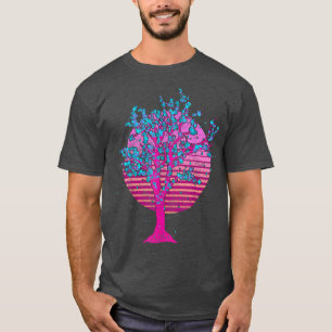 Japanse  Vloer Sakura 90's Vaporwave Cherry T-shirt