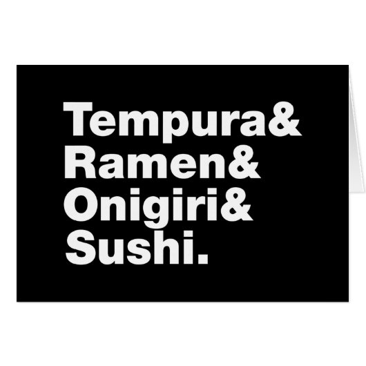 Japanse voedingsmiddelen Tempura & Ramen & Onigiri (Voorkant Horizontaal)