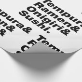 Japanse voedingsmiddelen Tempura & Ramen & Onigiri Cadeaupapier (Hoek)