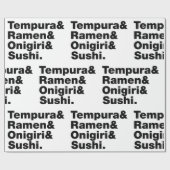 Japanse voedingsmiddelen Tempura & Ramen & Onigiri Cadeaupapier (Vlak)