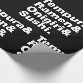 Japanse voedingsmiddelen Tempura & Ramen & Onigiri Cadeaupapier (Hoek)