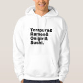 Japanse voedingsmiddelen Tempura & Ramen & Onigiri Hoodie (Voorkant)