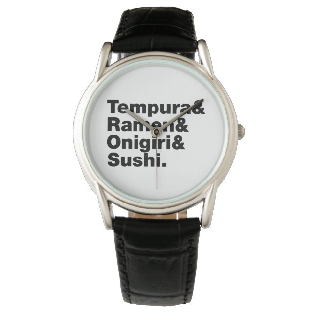 Japanse voedingsmiddelen Tempura & Ramen & Onigiri Horloge (Voorkant)