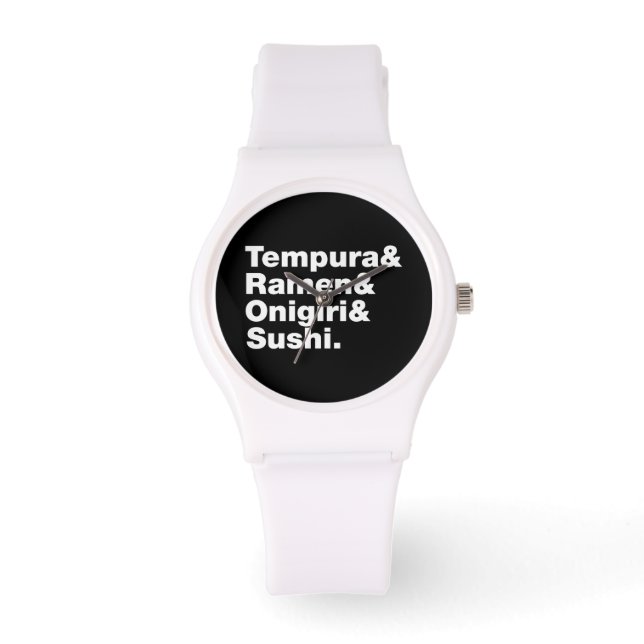 Japanse voedingsmiddelen Tempura & Ramen & Onigiri Horloge (Voorkant)