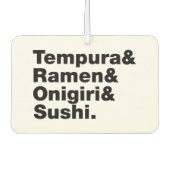 Japanse voedingsmiddelen Tempura & Ramen & Onigiri Luchtverfrisser (Voorkant)