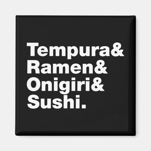Japanse voedingsmiddelen Tempura & Ramen & Onigiri Magneet (Voorkant)