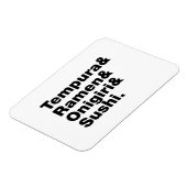 Japanse voedingsmiddelen Tempura & Ramen & Onigiri Magneet (Linkerzijde)