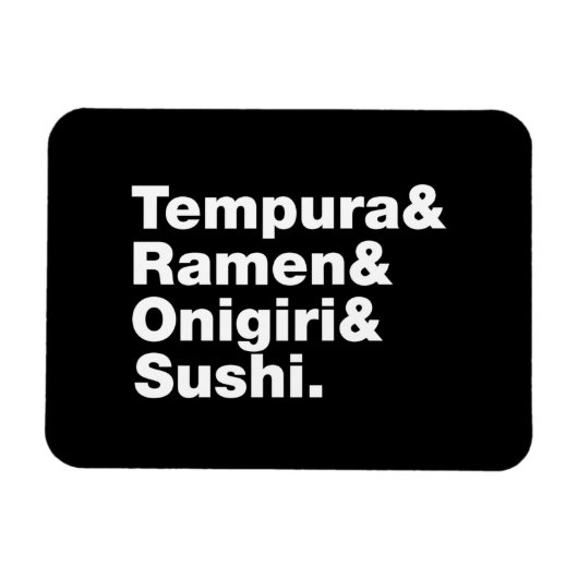 Japanse voedingsmiddelen Tempura & Ramen & Onigiri Magneet (Horizontaal)
