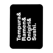 Japanse voedingsmiddelen Tempura & Ramen & Onigiri Magneet (Verticaal)