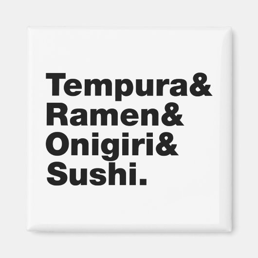 Japanse voedingsmiddelen Tempura & Ramen & Onigiri Magneet (Voorkant)