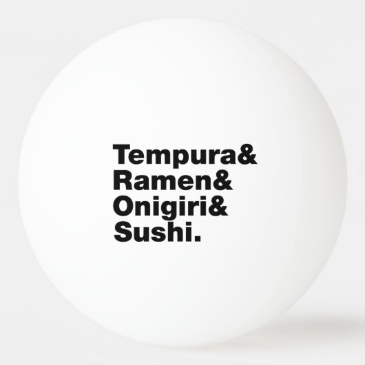 Japanse voedingsmiddelen Tempura & Ramen & Onigiri Pingpongbal (Voorkant)