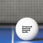Japanse voedingsmiddelen Tempura & Ramen & Onigiri Pingpongbal (Net)