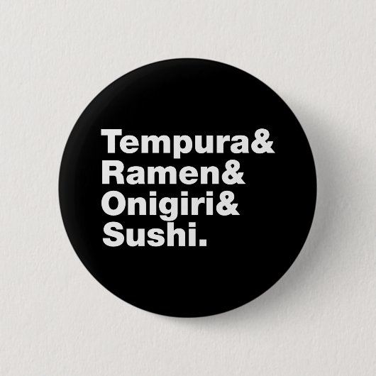 Japanse voedingsmiddelen Tempura & Ramen & Onigiri Ronde Button 5,7 Cm (Voorkant)