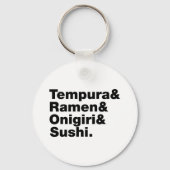 Japanse voedingsmiddelen Tempura & Ramen & Onigiri Sleutelhanger (Voorkant)