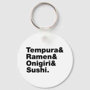 Japanse voedingsmiddelen Tempura & Ramen & Onigiri Sleutelhanger