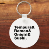 Japanse voedingsmiddelen Tempura & Ramen & Onigiri Sleutelhanger (Voorkant)