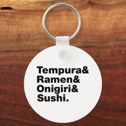Japanse voedingsmiddelen Tempura & Ramen & Onigiri Sleutelhanger (Voorkant)