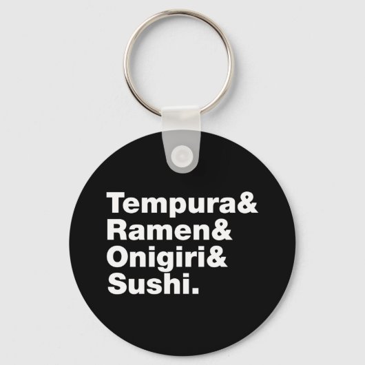 Japanse voedingsmiddelen Tempura & Ramen & Onigiri Sleutelhanger (Voorkant)